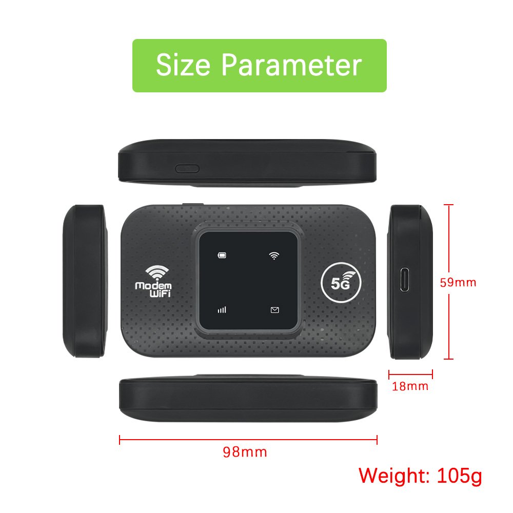 Hot Sale OEM LTE LED 300Mbps 4g router with sim card pocket router 3000mAh Type-C Cat4 pocket wifi 4g router